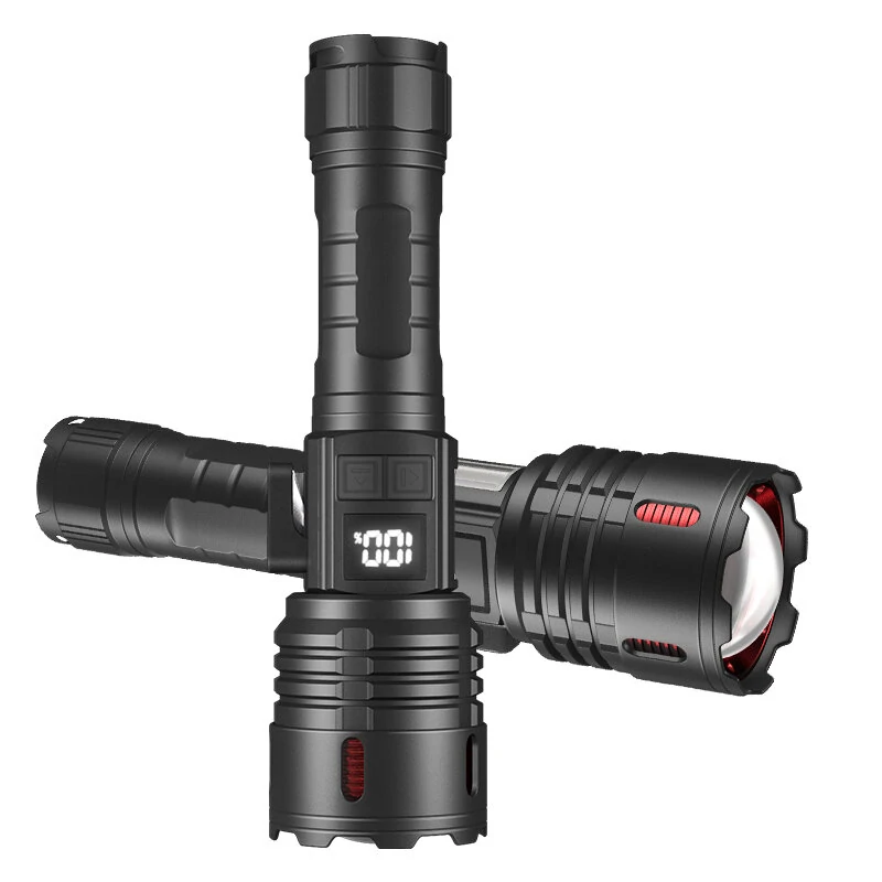 Super Bright Flashlight COB Side Light XHP70 30W LED USB-C with 26650 Battery 16000 Lumen Outdoor Emergency 6 Modes Zoomable Torch — view 2