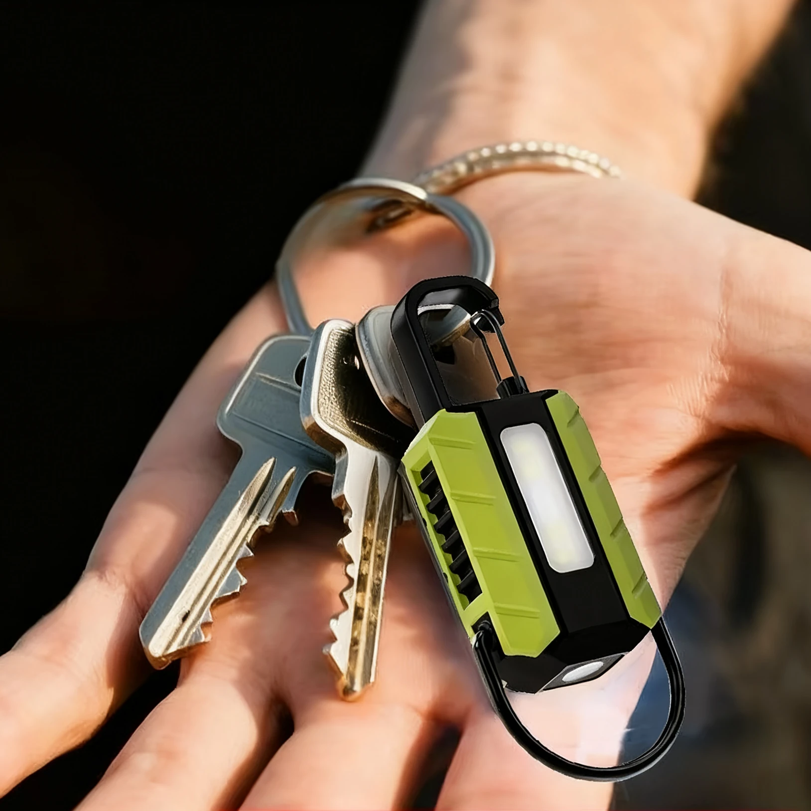 Super Bright Lightweight Keychain Flashlight Rechargeable Multi-Functional Magnetic Mini Work Light for Outdoor Camping & Portable Daily Use — view 2