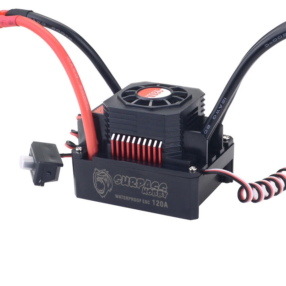 Surpass Hobby KK Series 120A Brushless Waterproof ESC for 2-6S 1/10 2-4S 1/12 Rc — Surpass