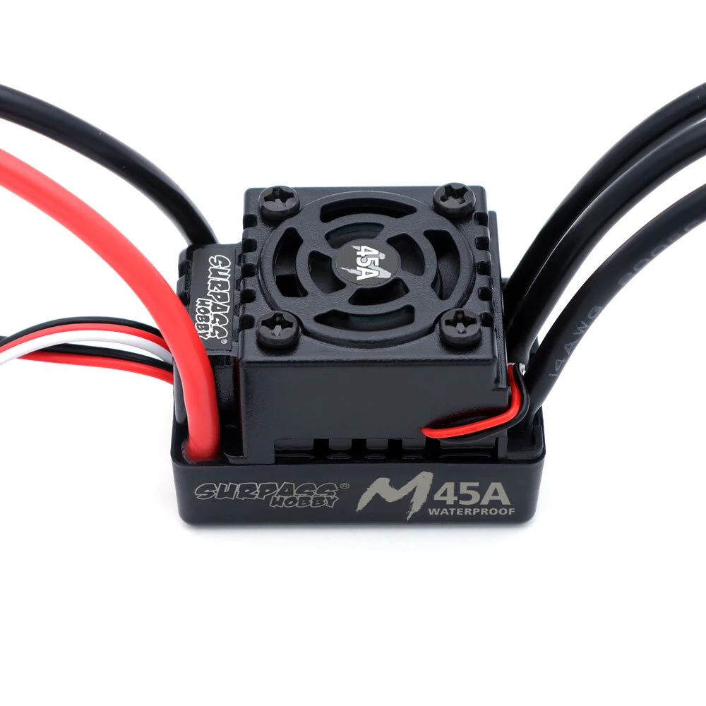 SURPASS HOBBY M2845/M540 All Black Waterproof Brushless Motor W/ M45A Waterproof ESC 4.0 Connector Suitable for 1/14 Model RC Car Parts — view 6