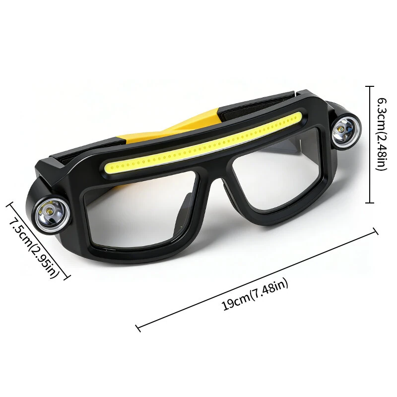 SY5868 Multifunctional Glasses Light 40*COB Floodlight+2*XTE Spotlight Type-C Rechargeable Portable Head Lamp for Work Repair Camping — view 7