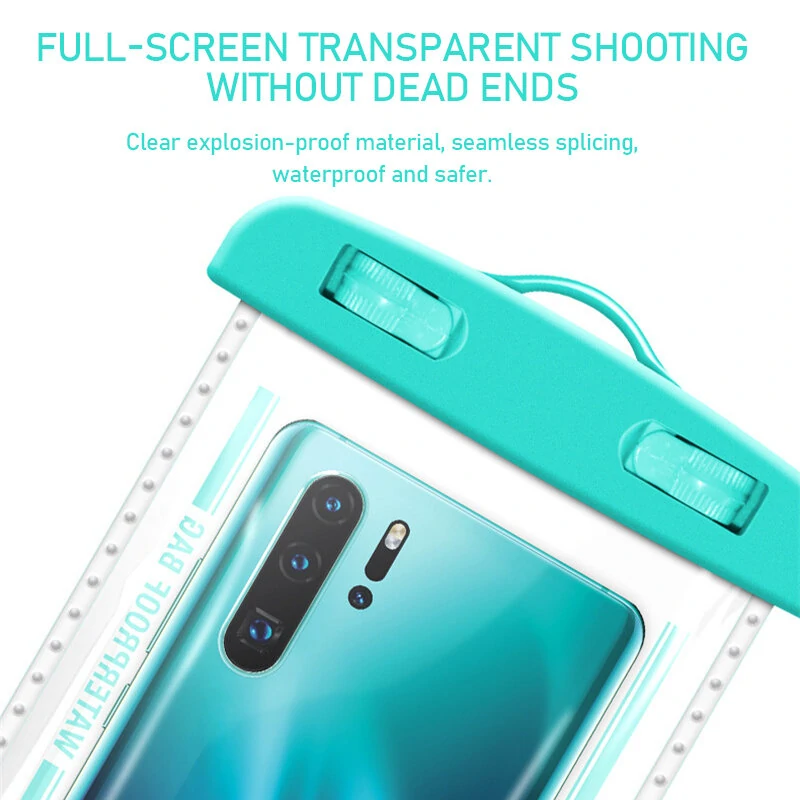 SZ-1 Universal 30M Waterproof Armband Phone Case Sealed Dry Bags Transparent Swimming Cell Phone Pouch Cover for 7.2inch Mobile Phone — view 5