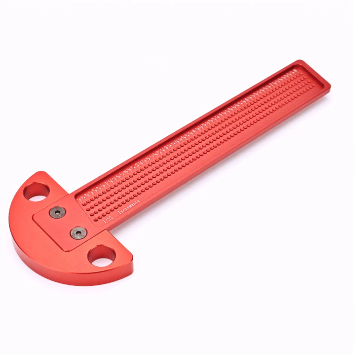 T-Square Ruler Aluminum Alloy Anodized Finish 1/32 Inch/1MM Precision Hole Spacing Ergonomic Design for Craftsman — view 4