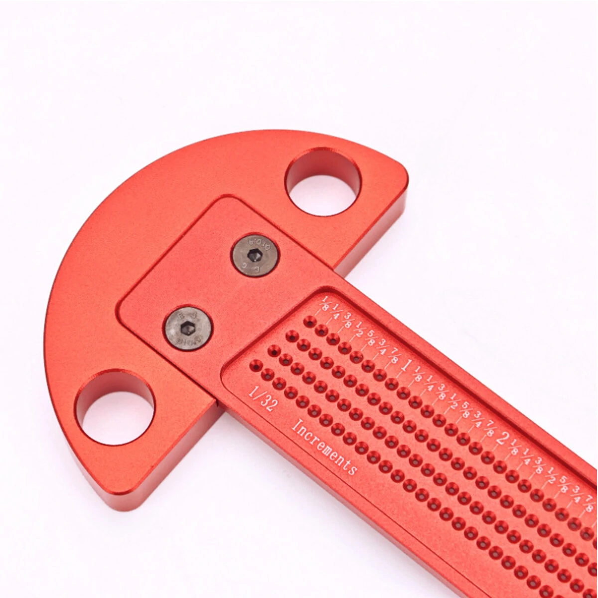 T-Square Ruler Aluminum Alloy Anodized Finish 1/32 Inch/1MM Precision Hole Spacing Ergonomic Design for Craftsman — view 5