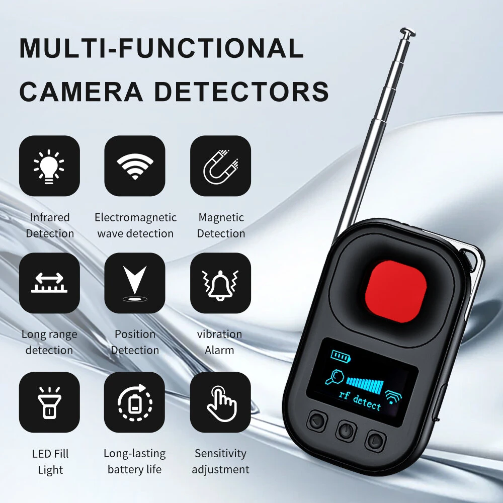 T03 Multi-function Display Hidden Cameras GPS Tracker Detector 1MHz-6.5GHz Frequency Range 450mAh Battery Type-C Interface Portable Security Device — view 2
