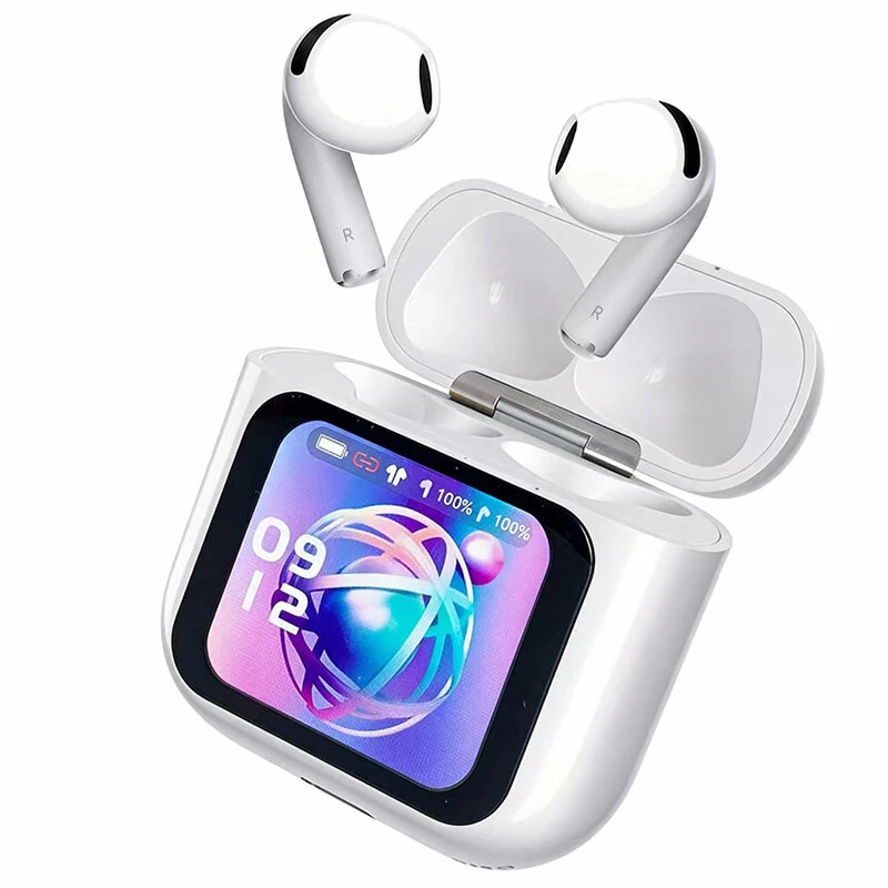 T13 AI Translation bluetooth 5.4 Earphone with Touch Screen Function 13mm Dynamic Coil Low Latency Semi-in-ear Sports Headphone