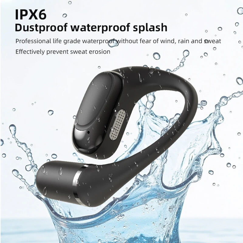 T21-LX OWS Headset Wireless bluetooth 6.0 Earphone 15mm Double Layer Tall Moving Coil ENC Call Noise Reduction LED Digital Display 40H Playback IPX6 Waterproof Low Game Delay Touch Control Earhooks Sports Headphones — view 6
