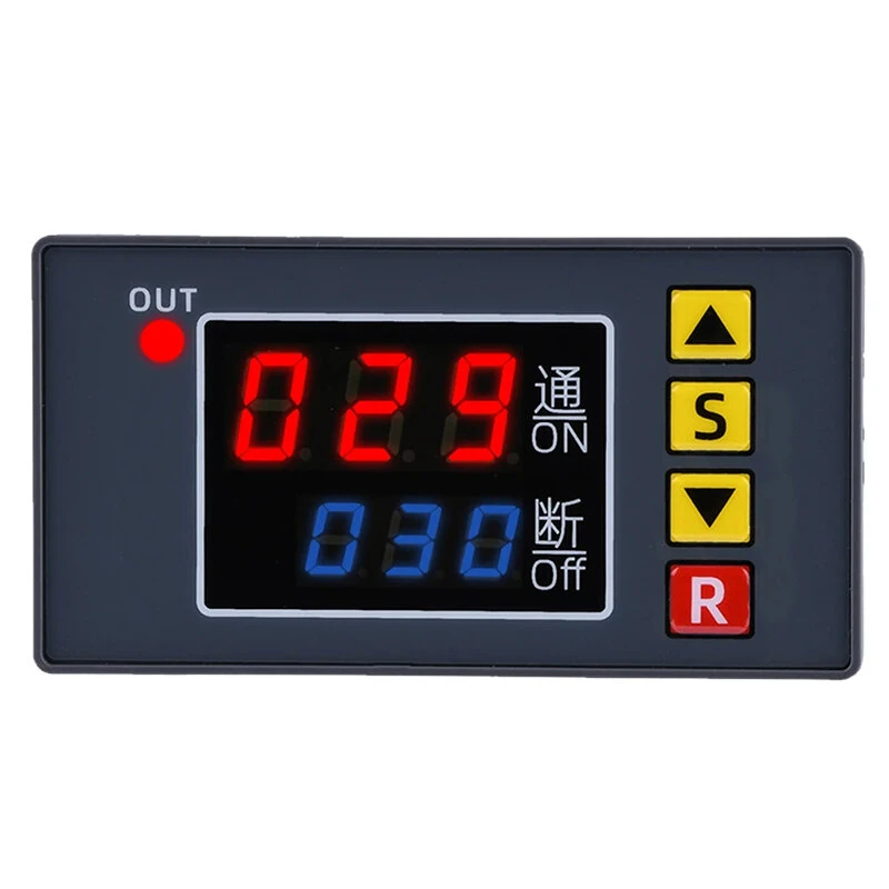 T3231 110V-220V 12V/24V Digital Time Delay Relay LED Cycle Timer Control Switch Adjustable Timing Relay Time Delay Switch — Pricio