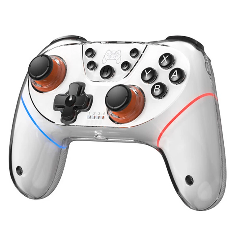 T56 Wireless bluetooth Gaming Controller with Hall Joysticks and Hall Triggers RGB Lighting 6 Axis Gyro Wake Up Turbo Macro Back Buttons Adjustable Dual Vibration Gamepad — view 6