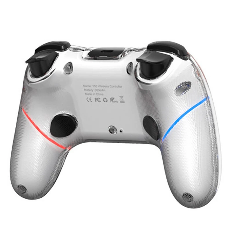 T56 Wireless bluetooth Gaming Controller with Hall Joysticks and Hall Triggers RGB Lighting 6 Axis Gyro Wake Up Turbo Macro Back Buttons Adjustable Dual Vibration Gamepad — view 9