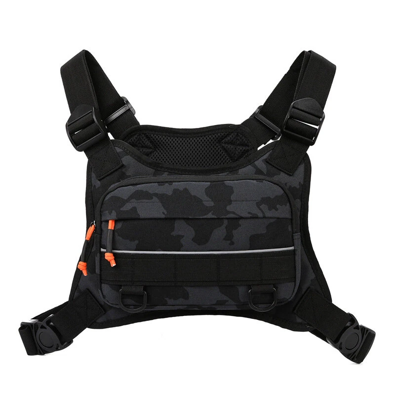 Tactical Chest Bag for Men Comfy Sports Front Vest Backpack Rig Pouch for Hiking Cycling Outdoor Camping Fishing Hunting Travel — view 10