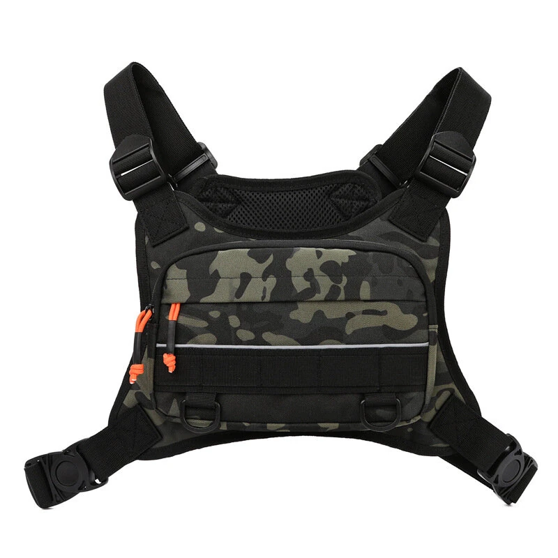 Tactical Chest Bag for Men Comfy Sports Front Vest Backpack Rig Pouch for Hiking Cycling Outdoor Camping Fishing Hunting Travel — view 11