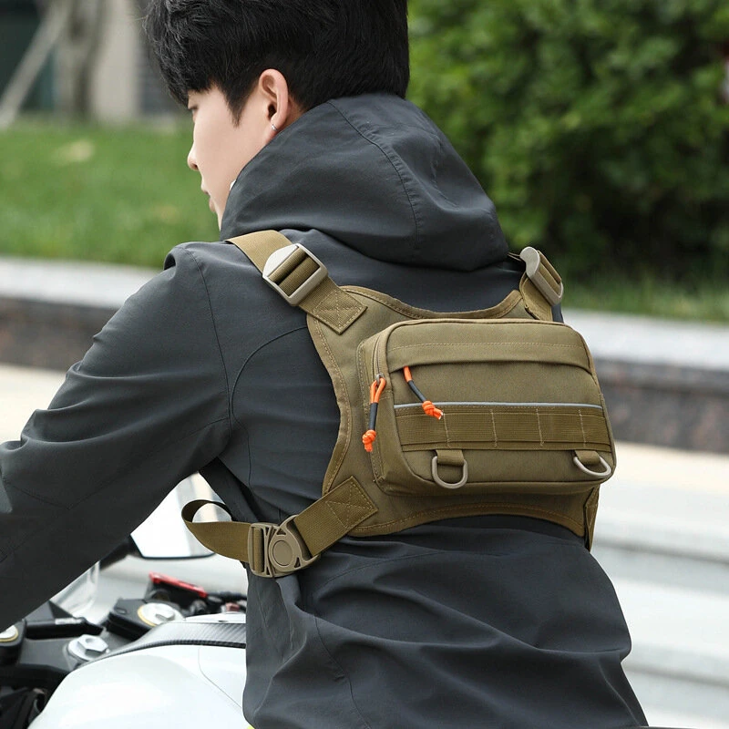 Tactical Chest Bag for Men Comfy Sports Front Vest Backpack Rig Pouch for Hiking Cycling Outdoor Camping Fishing Hunting Travel — view 5