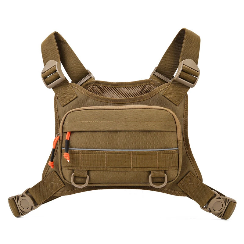 Tactical Chest Bag for Men Comfy Sports Front Vest Backpack Rig Pouch for Hiking Cycling Outdoor Camping Fishing Hunting Travel — view 6
