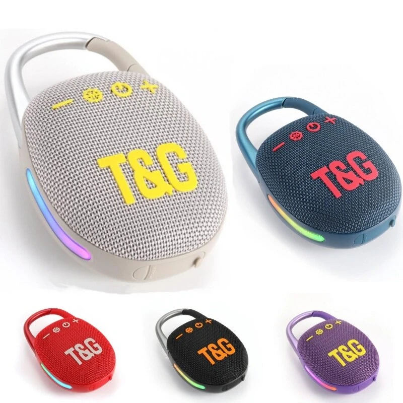 T&G TG447 Portable bluetooth 5.3 Speaker Wireless Speaker Subwoofer 45mm Drivers TWS 1200mAh LED Light Support TF Card U Disk Playback FM Radio Loudspeakers