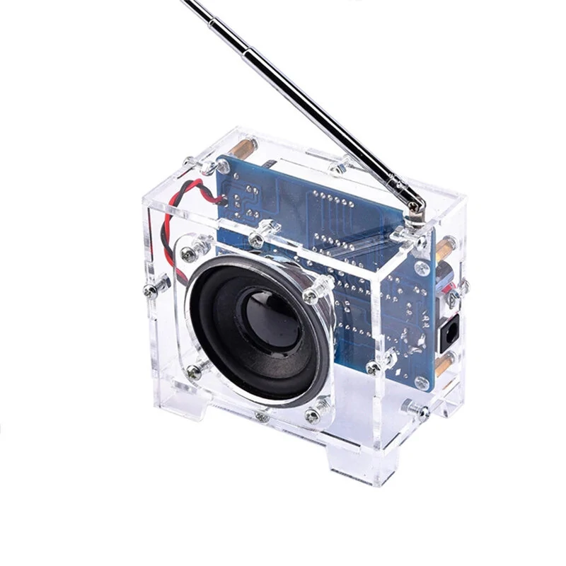 TEA5767 FM Radio DIY Kit 87MHz-108MHz Digital Display Receiver with 5W 8ohm Speaker Antenna Electronic DIY Soldering Kit — view 2