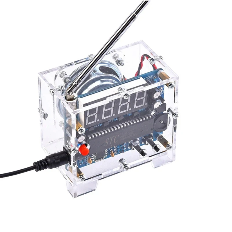 TEA5767 FM Radio DIY Kit 87MHz-108MHz Digital Display Receiver with 5W 8ohm Speaker Antenna Electronic DIY Soldering Kit — view 3