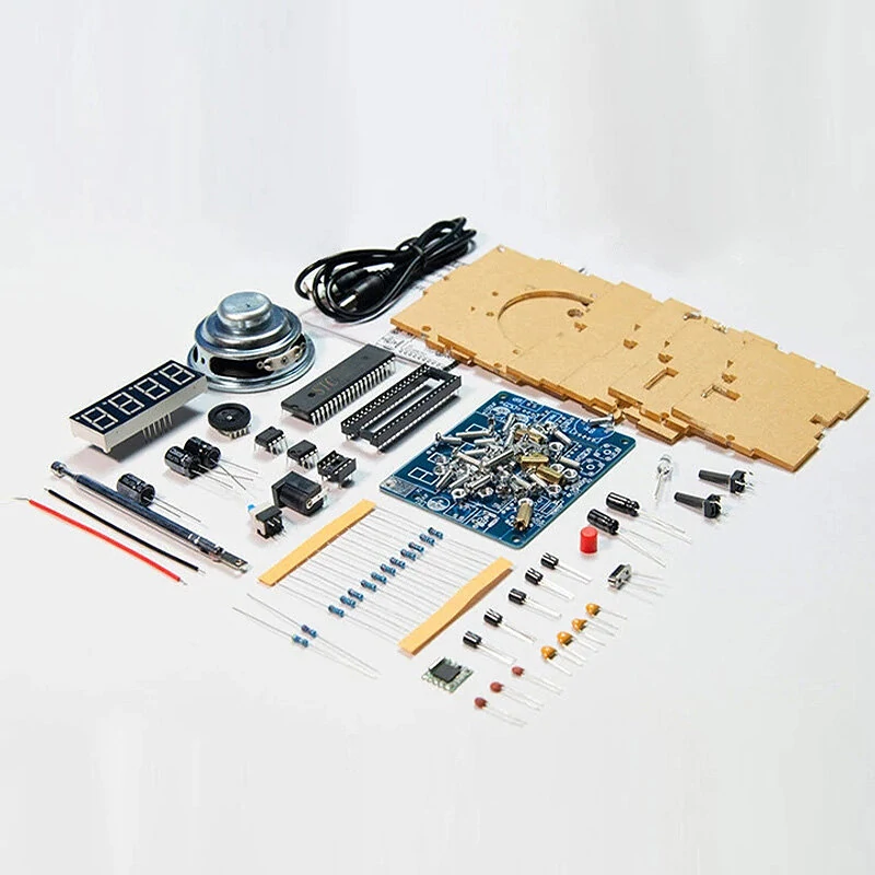 TEA5767 FM Radio DIY Kit 87MHz-108MHz Digital Display Receiver with 5W 8ohm Speaker Antenna Electronic DIY Soldering Kit — view 5