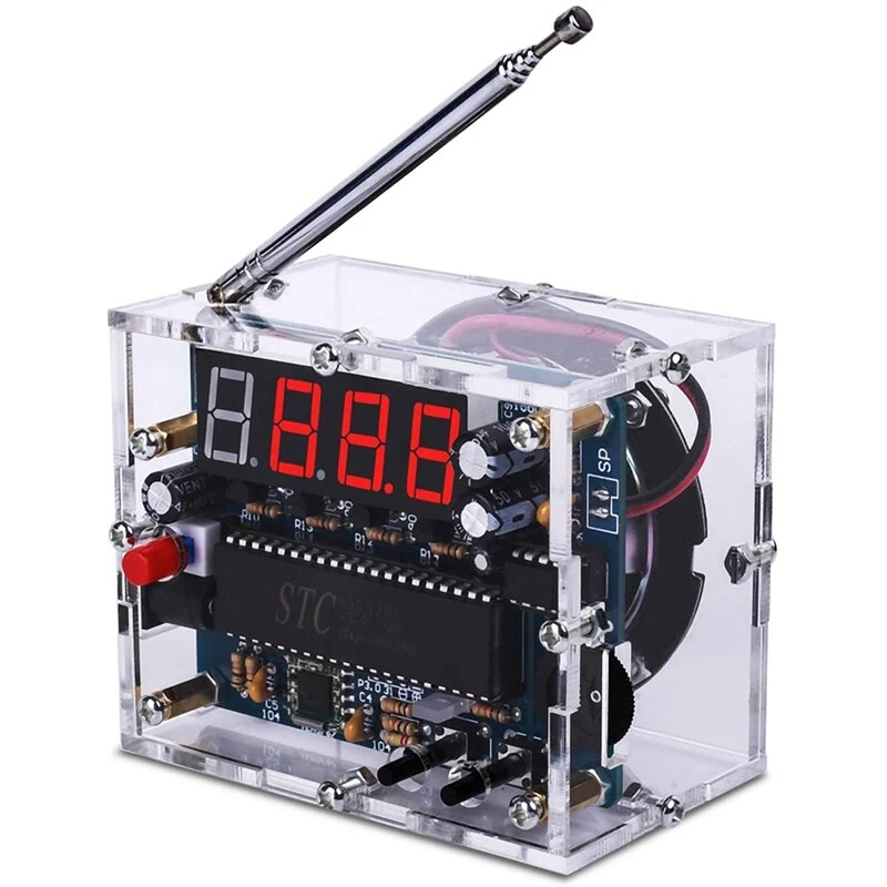 TEA5767 FM Radio DIY Kit 87MHz-108MHz Digital Display Receiver with 5W 8ohm Speaker Antenna Electronic DIY Soldering Kit — view 6