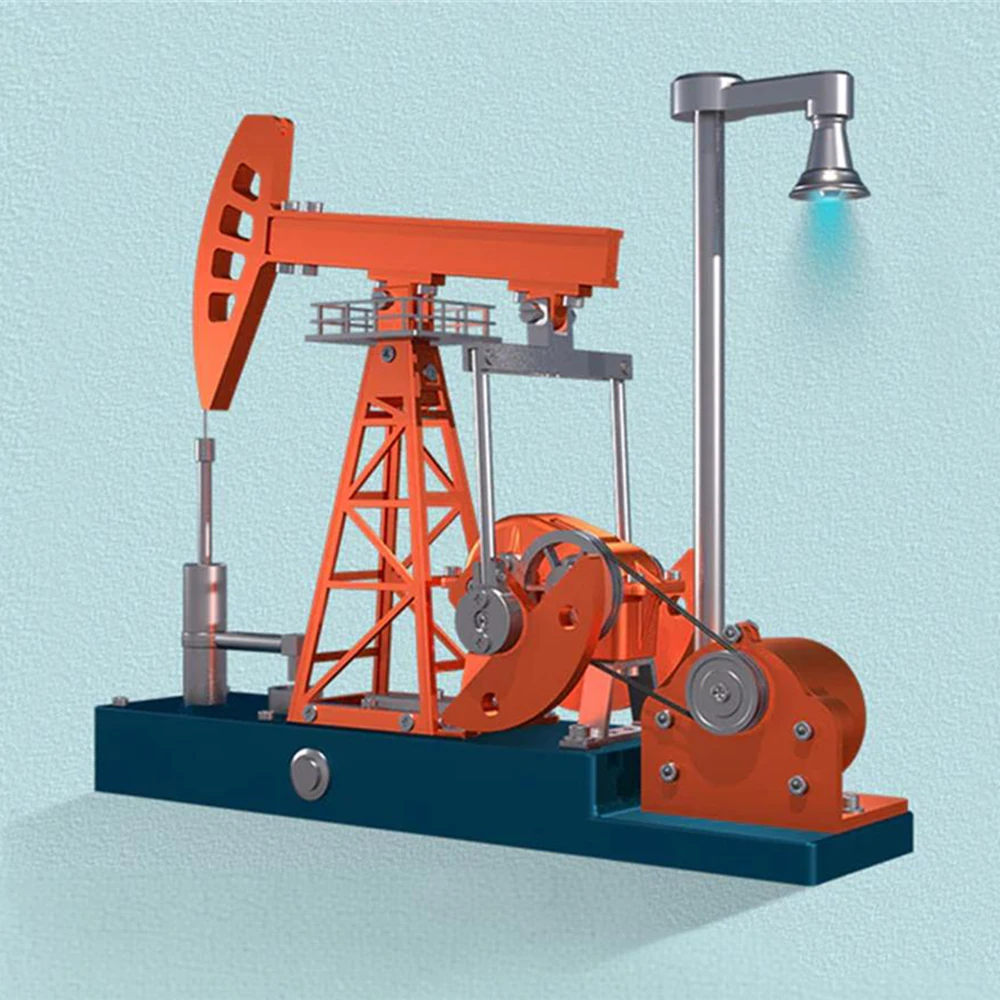 TECHING DM601 Metal Pumping Unit Oil Pump Jack Model Assembly Kit DIY Educational Science Discovery Toys Kids Children Gifts — view 5