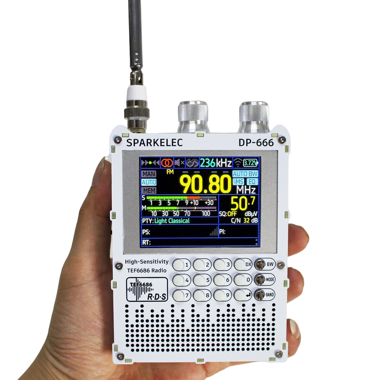 TEF6686 Full Band DP666 Shortwave Radio ESP32 FM/LW/MW/SW High Sensitivity Radio with 2.8 inch IPS Touch Screen — view 3