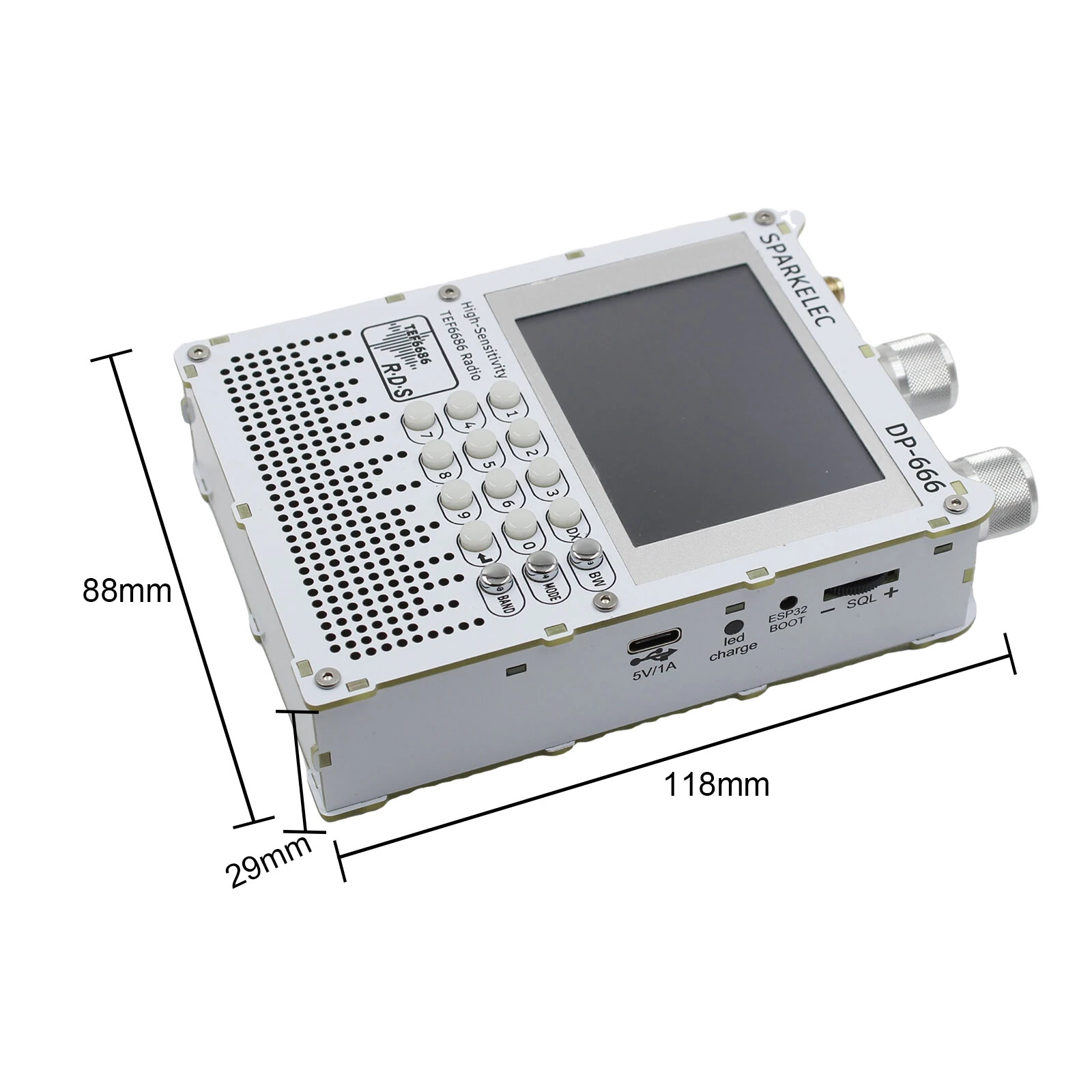 TEF6686 Full Band DP666 Shortwave Radio ESP32 FM/LW/MW/SW High Sensitivity Radio with 2.8 inch IPS Touch Screen — view 4