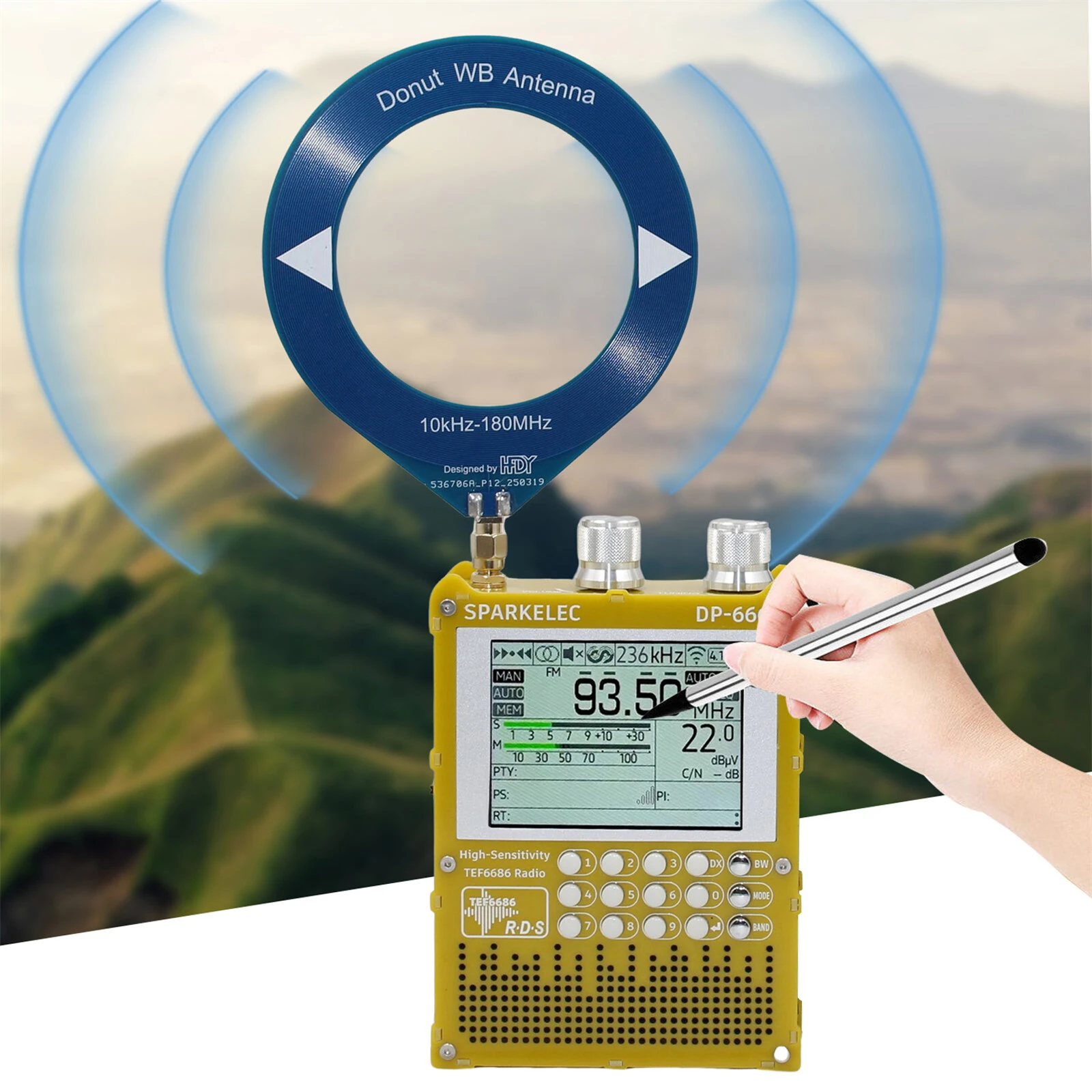 TEF6686 Full Band DP666 Shortwave Radio ESP32 FM/LW/MW/SW High Sensitivity Radio with 2.8 inch IPS Touch Screen — view 5