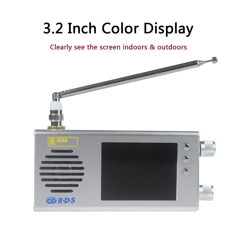 TEF6686 Hong 6686 Full Band Radio 3.2 Inch Screen 5000mAh Battery Aluminum Alloy USB Control LW MW SW FM Stereo — view 2