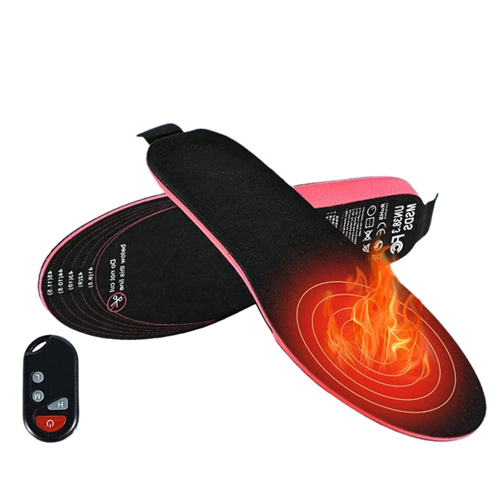 TENGOO 1 Pair EVA Unisex Electric Heated Insoles Wireless Remote Control Thermal Rechargeable Smart Heating Warm Pad for Winter Sports — view 11