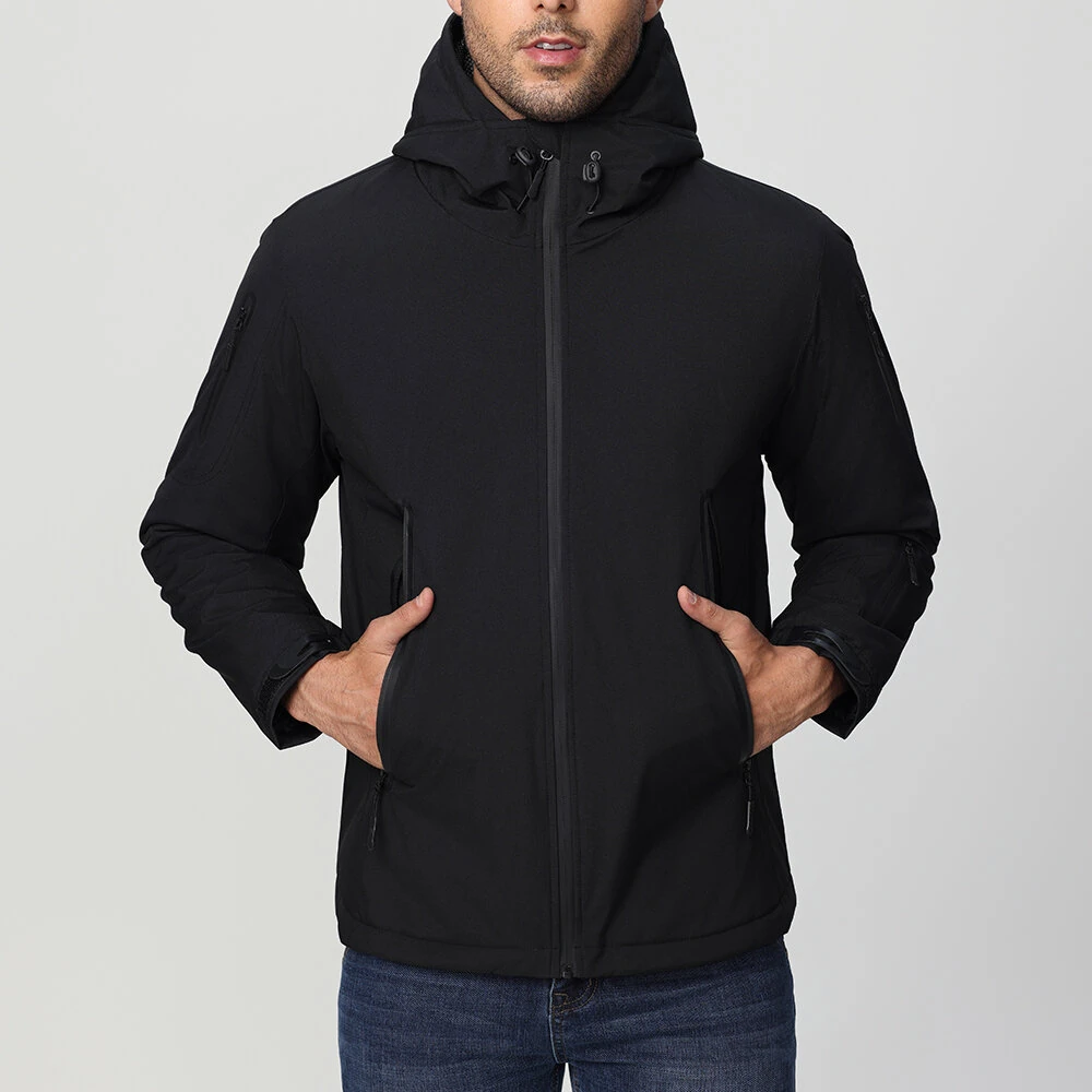 TENGOO 10 Zones Electric Heated Jacket - 3 Gear Control Temperature, Windproof, USB Charging, Thermal Hoodie Coat for Outdoor Hiking Camping — view 8