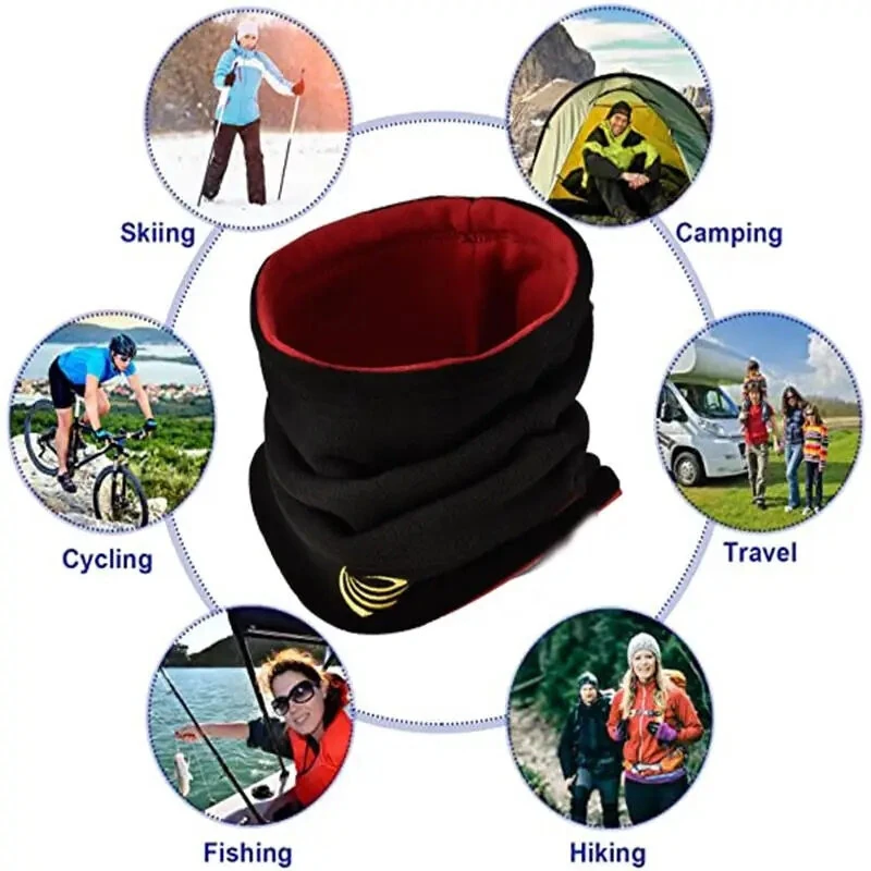 TENGOO 1pc Winter Neck Gaiter Hat For Men And Women Camping Fleece Neck Gaiter Ski Tube Scarf Snowboard Half Face Mask Face Cover Men Women Outdoor Cold Proof Neck Winter — view 8