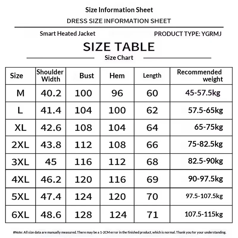 TENGOO 22 Zones Intelligent Heated Vest USB/DC Charging Fleece Lined Winter Warm Electric Heating Sleeveless Jacket Thermal Outdoor Adjustable Temperature Control — view 5