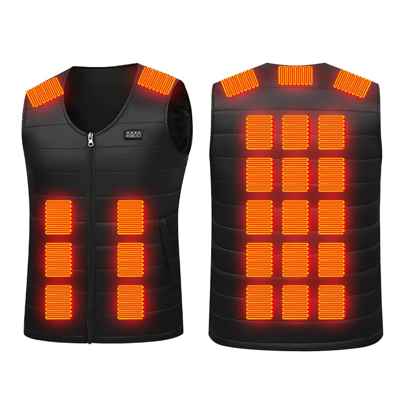 TENGOO 26 Zones Electric Heated Vest for Women Men USB Charging Intelligent Constant Temperature Lightweight Warm Sleeveless Heating Clothing