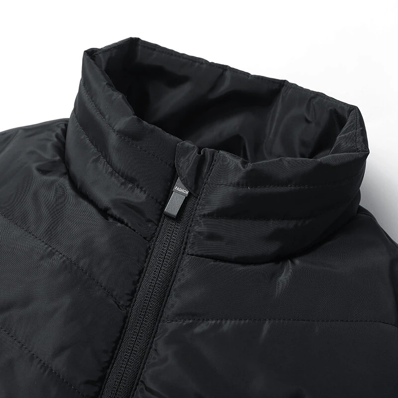 TENGOO 35 Zones Black Electric Heated Vest for Men Women 5-control DC Charging Unisex Washable Outdoors Winter Warm Heating Clothing — view 8