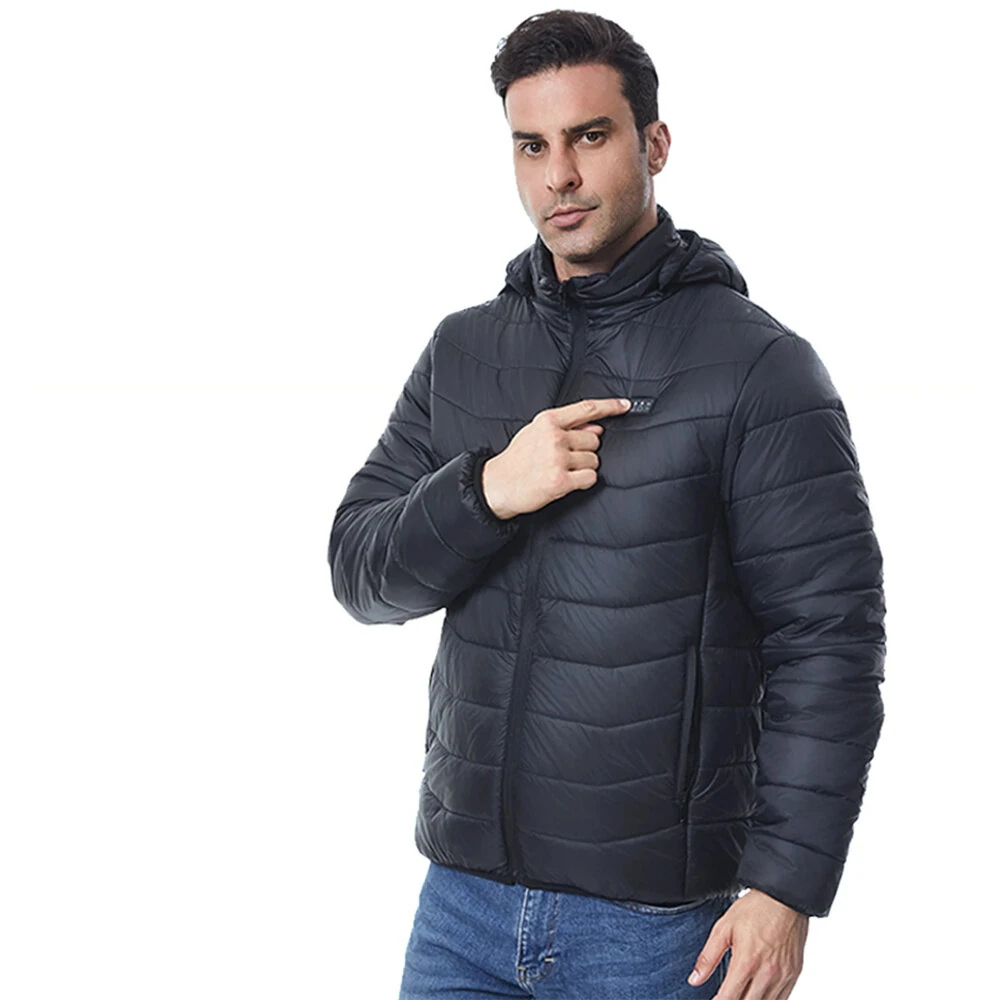 TENGOO 4 Control 27 Zone Smart Heating Cotton Jacket DC-USB Dual Interface Men's Warm Winter Coat Comfortable Heated Clothing(No Battery) — view 7