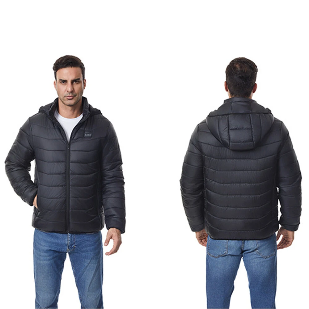 TENGOO 4 Control 27 Zone Smart Heating Cotton Jacket DC-USB Dual Interface Men's Warm Winter Coat Comfortable Heated Clothing(No Battery) — view 9