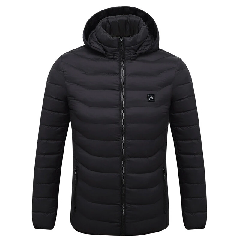 TENGOO 9 Zones Smart Electric Heated Jacket - 60s Fast Heating, USB Charging, Warm Outdoors Sports Thermal Coat Clothing Cotton Jacket — view 2