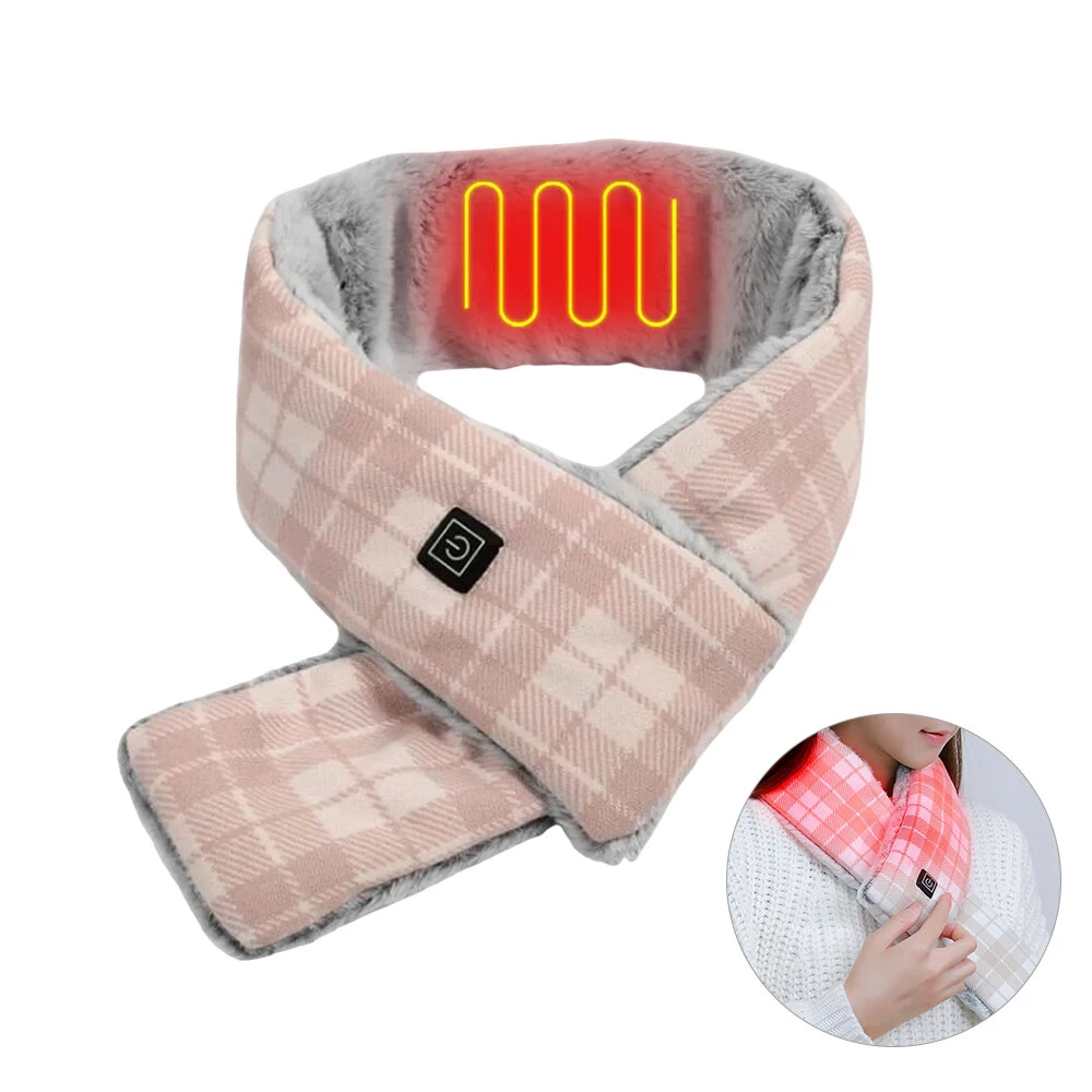 TENGOO Electric Heating Scarf USB Powered Fast Heating Adjustable Temperature Washable Soft Fabric Warm Neck Wrap Comfortable Winter Warmer Thermal Scarf — TENGOO