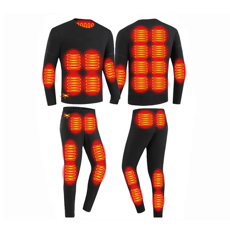 TENGOO HD-28 Unisex Electric Heated Top Pant Set, 28 Heating Areas, Full Body Thermal, USB Charging, Long Sleeves Trousers Suit for Winter Outdoors — image 1