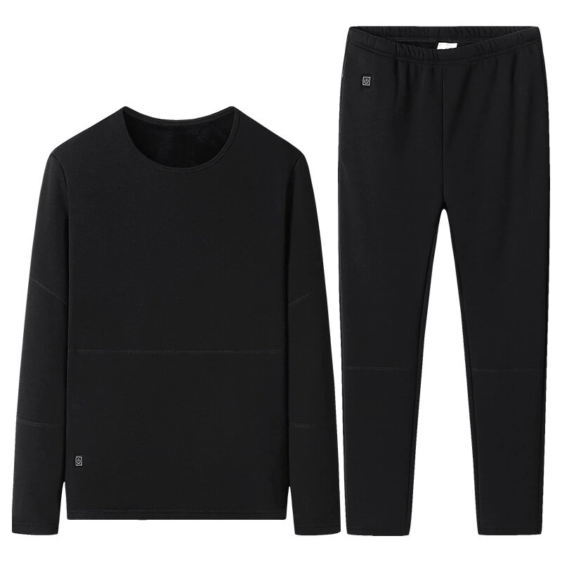 TENGOO HD-28 Unisex Electric Heated Top Pant Set, 28 Heating Areas, Full Body Thermal, USB Charging, Long Sleeves Trousers Suit for Winter Outdoors — view 6
