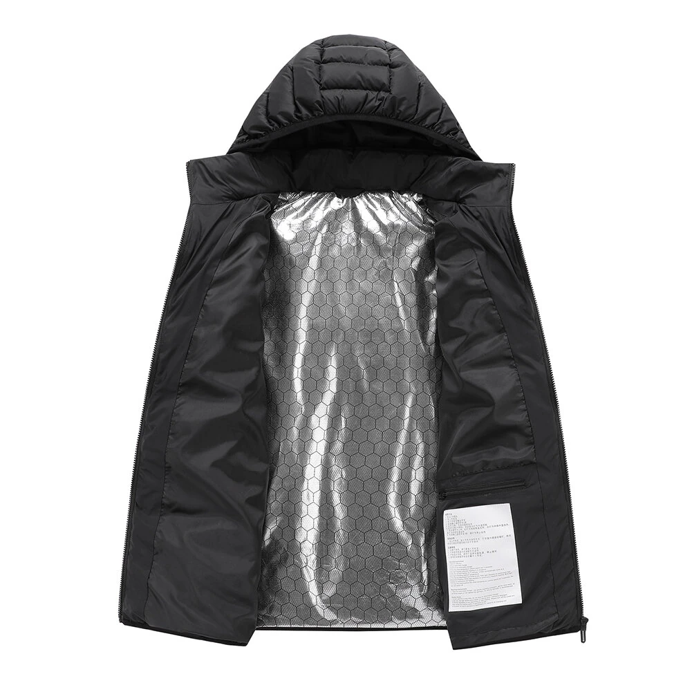 TENGOO HJ-11 Unisex Electric Heated Jacket - 11 Heating Areas,  3-Modes Adjustable, USB Charging, Thermal Hoodie Jacket for Winter Sport Skiing Cycling — view 4