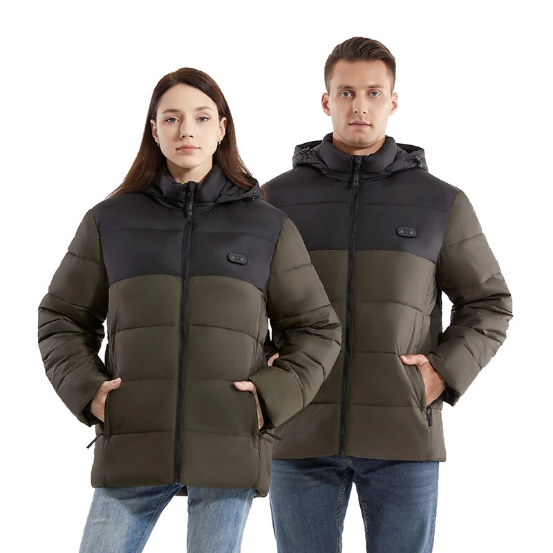 TENGOO HJ-15G Unisex Cotton-padded Heated Jacket - 15 Heating Areas, USB/DC Charging, Winter Electric Thermal Warm Jacket for Outdoor Hiking Camping — view 5