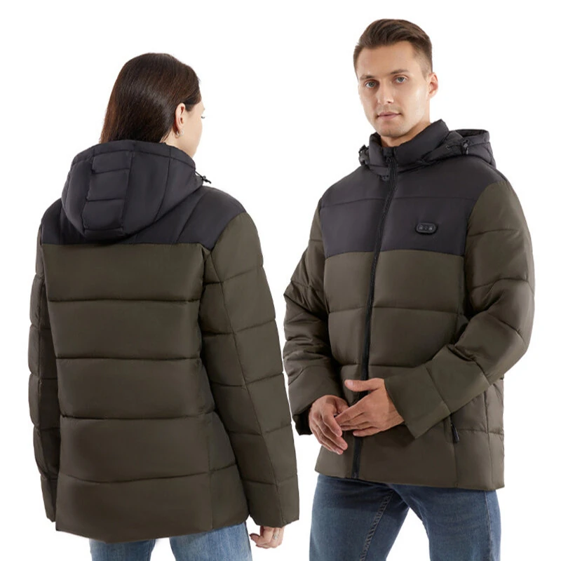 TENGOO HJ-15G Unisex Cotton-padded Heated Jacket - 15 Heating Areas, USB/DC Charging, Winter Electric Thermal Warm Jacket for Outdoor Hiking Camping — view 6