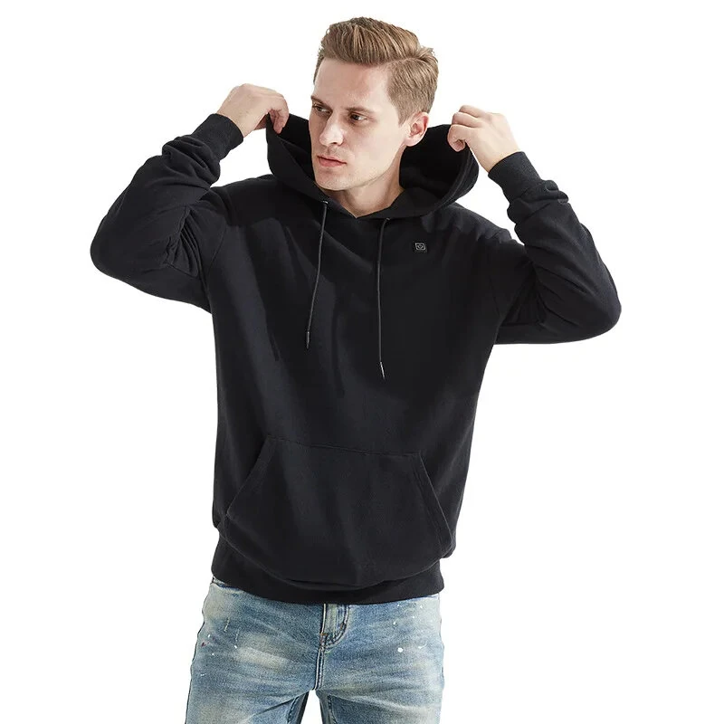 TENGOO HS05B Smart Heated Sweatshirt 5 Heating Areas Quick Heating USB Rechargeable Washable Safety Fashion Oversize Jacket for Winter Outdoors Keep Warm — view 5