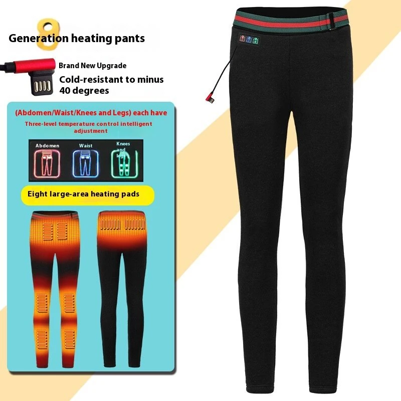 TENGOO HT-08A Women Electric Heated Trousers - 8 Heating Areas, 3 Temperature Control, Waterproof Winter Warm Thermal Leggings Pants for Outdoors — view 3