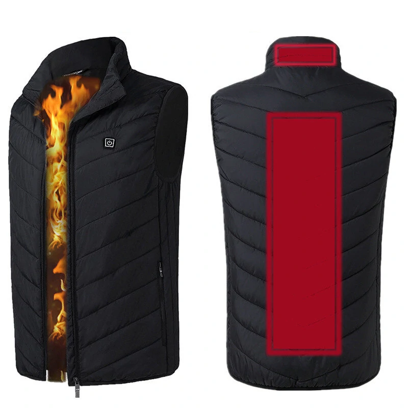 TENGOO HV-02 Unisex 2 Places Heating Vest 3-Gears Heated Jackets USB Electric Thermal Clothing Winter Warm Vest Outdoor Heat Coat Clothing — TENGOO