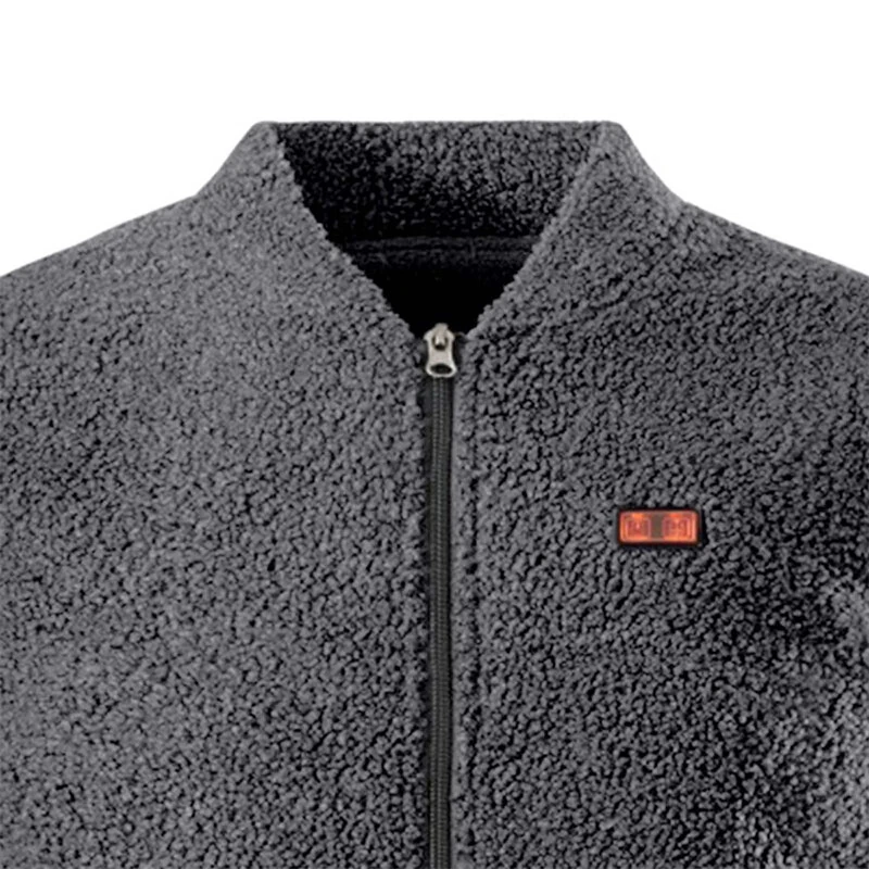 TENGOO HV-08G Heated Vest 8 Heating Areas USB Charging 3 Gear Temperature Control Grey Plush Windproof Outdoor Winter Warm Clothing — view 6
