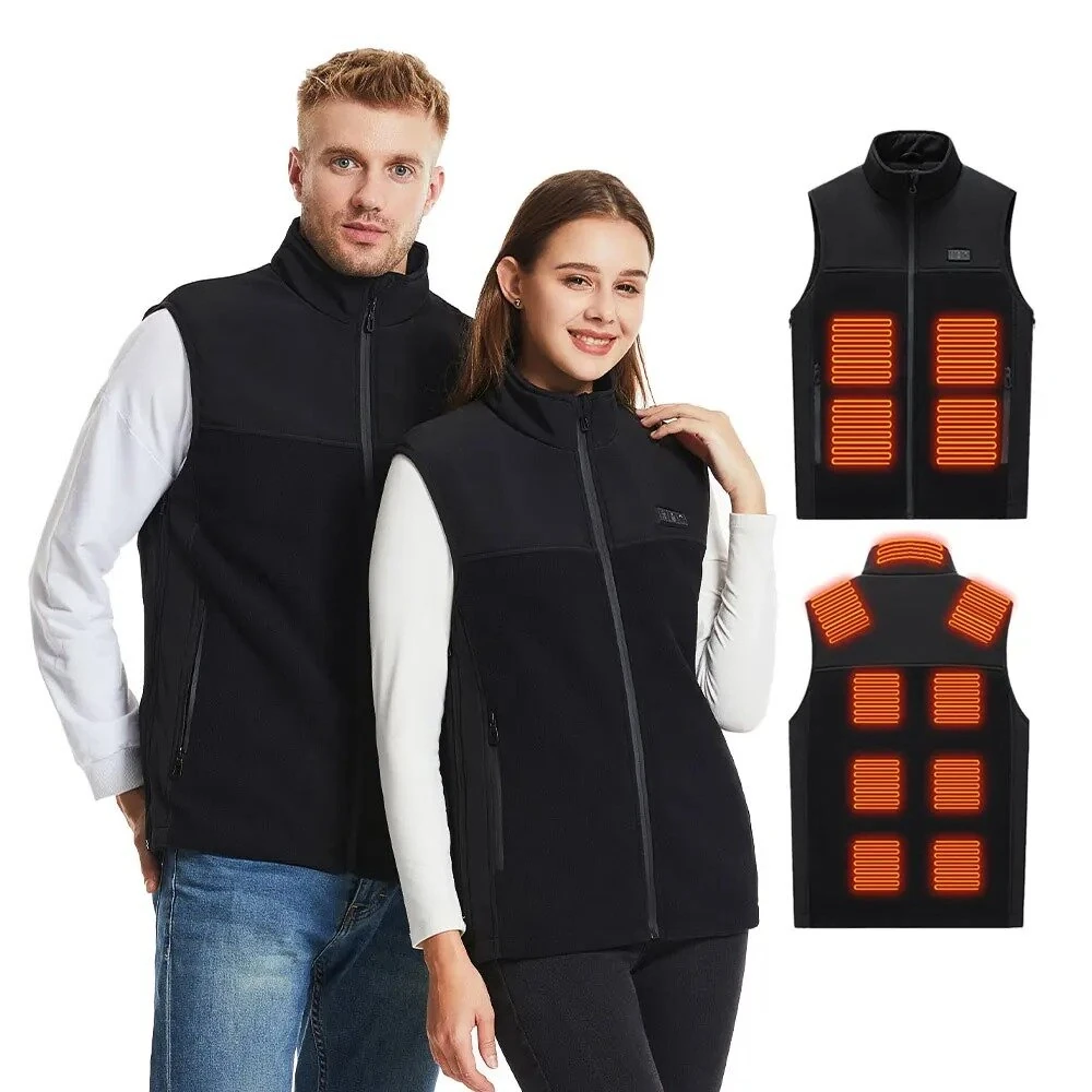 TENGOO HZ-13 13 Areas Heating Vest Zipper Adjustable Size 3-Gears Heated Jackets  USB Electric Thermal Clothing Winter Warm Vest Outdoor Heat Coat Clothing — view 10