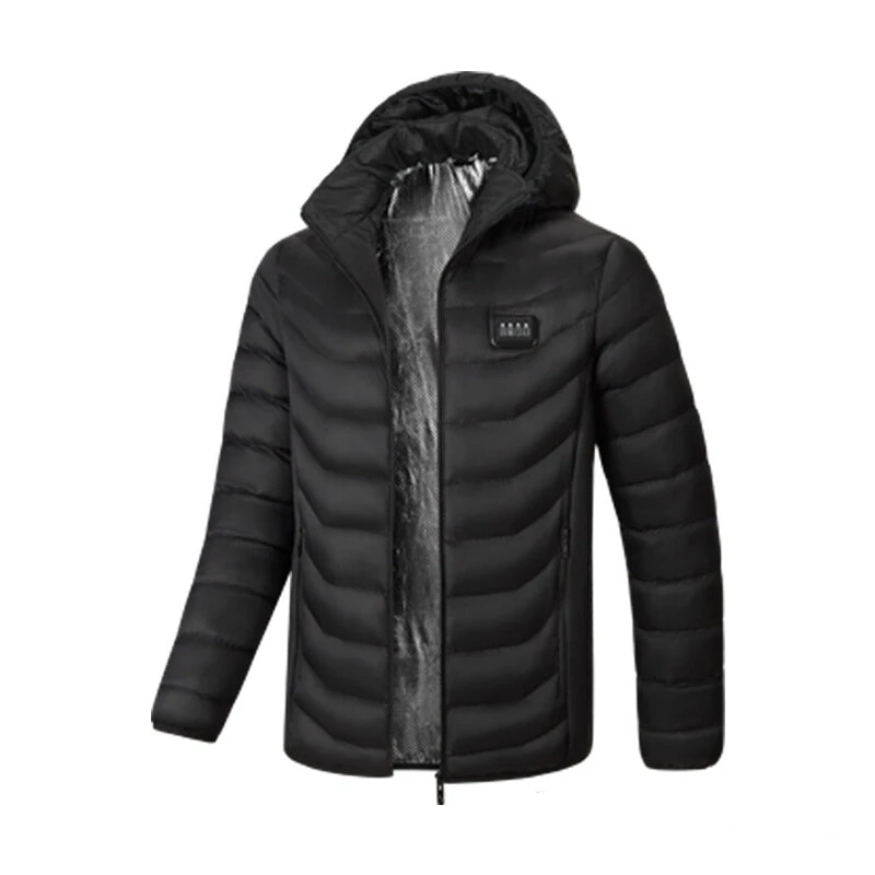TENGOO HZ-23 23 Zones Heating Jacket Zipper Adjustable Size USB Charging Smart Thermal Warm Jacket Men's Heated Hooded Coat Outdoor Sportswear — view 9