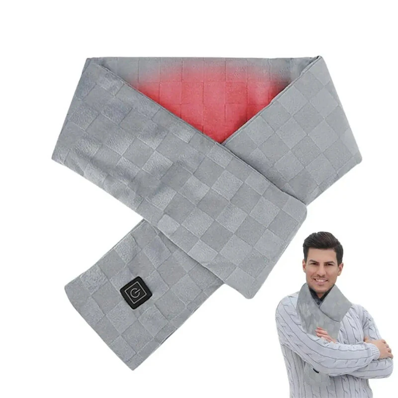 TENGOO Outdoor Warm Electric Heating Scarf Heating Pads 3 Gear Heating USB Heater Thermal Shawl Neck Brace Warm Bib For Women Men — view 11